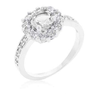 Bella Birthstone Engagement Ring In Clear (size: 05) R08347R-C01-05