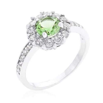 Bella Birthstone Engagement Ring In Green (size: 07) R08347R-C41-07