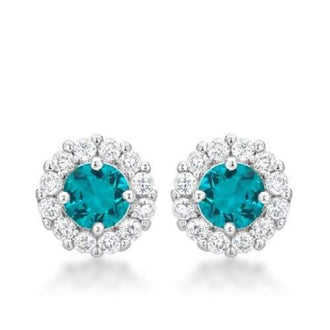 Bella Bridal Earrings In Aqua E50163R-C32