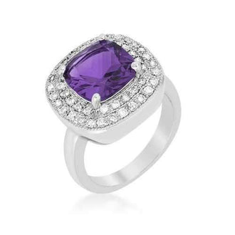 Purple Bridal Cocktail Ring (size: 10) R08393R-C20-10