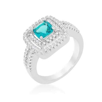 Micro-pave Aqua Vintage Ring (size: 05) R08395R-C32-05