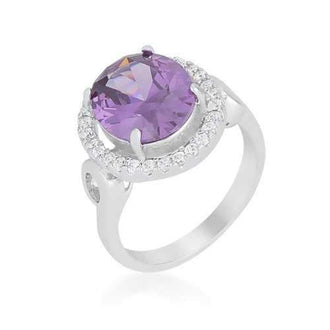 Amethyst Halo Cocktail Ring (size: 09) R08386R-C20-09