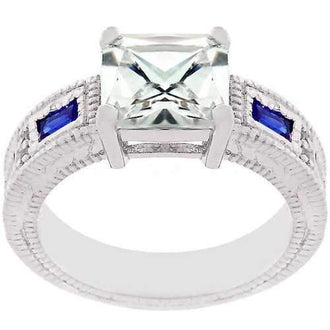 Prima Donna Sapphire Blue Cubic Zirconia Ring (size: 10) R07629R-C30-10