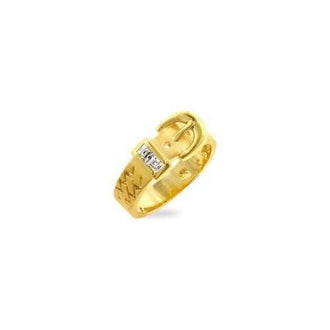 Golden Buckle Ring (size: 05) R07650K-C01-05