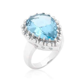 Solitaire Blue Topaz Cocktail Ring (size: 05) R08287R-S31-05
