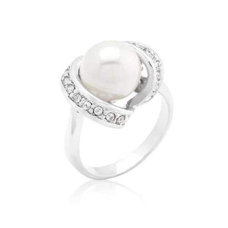 Single Pearl Cocktail Ring (size: 05) R08303R-C84-05
