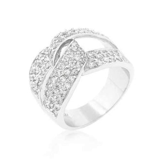 Cubic Zirconia Knot Ring (size: 05) R08314R-C01-05