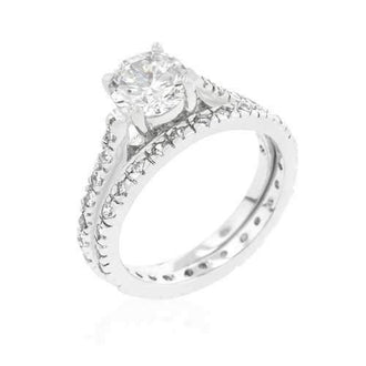 Glistening Engagement Ring Set (size: 08) R08332R-C01-08