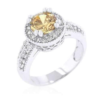 Champagne Halo Engagement Ring (size: 10) R08226R-C72-10