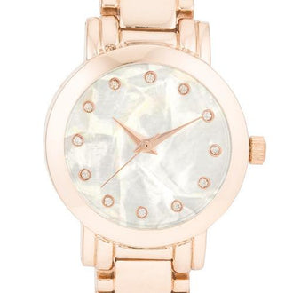 Rose Gold Watch With Crystals