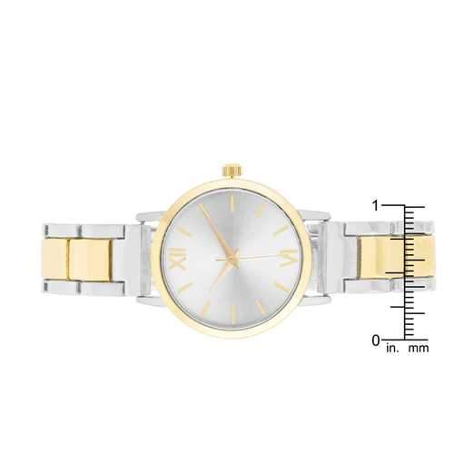 Kristiana Two-Tone Ladylike Metal Watch