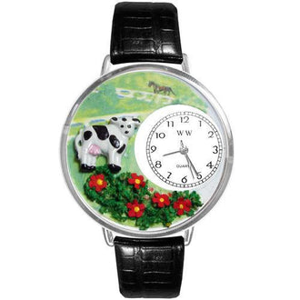 Cow Watch in Silver (Large)