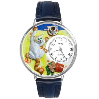 Bad Cat Watch in Silver (Large)