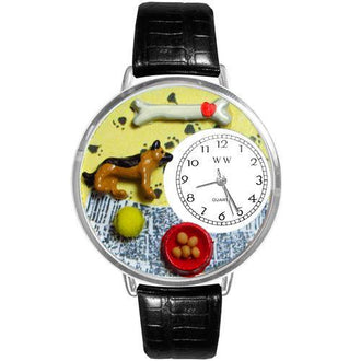 German Shepherd Watch in Silver (Large)