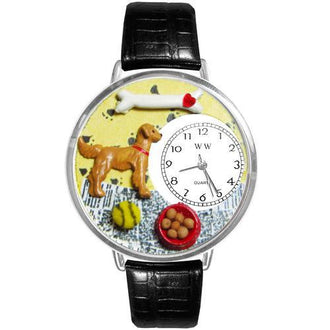 Golden Retriever Watch in Silver (Large)