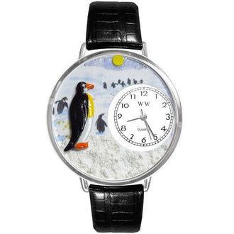 Penguin Watch in Silver (Large)