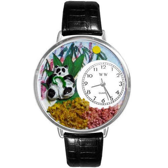 Panda Bear Watch in Silver (Large)