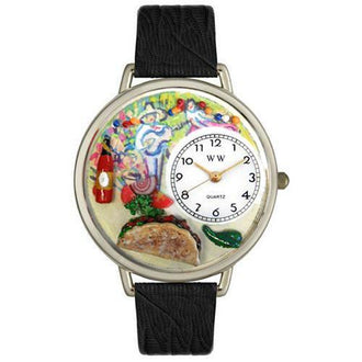 Taco Lover Watch in Silver (Large)