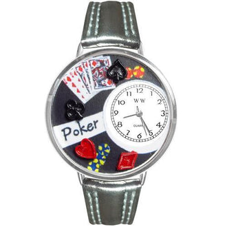 Poker Watch in Silver (Large)