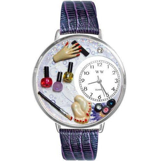 Nail Tech Watch in Silver (Large)