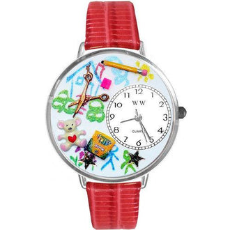 Preschool Teacher Watch in Silver (Large)