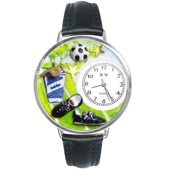 Soccer Watch in Silver (Large)