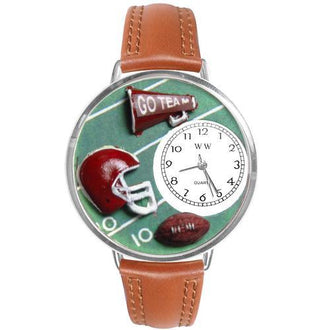 Football Watch in Silver (Large)