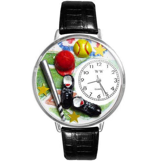 Softball Watch in Silver (Large)
