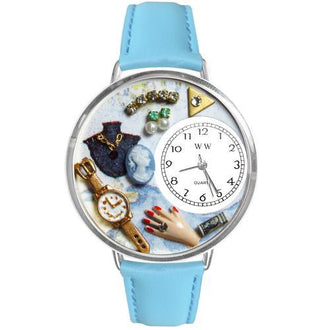 Jewelry Lover Blue Watch in Silver (Large)