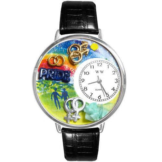 Gay Pride Watch in Silver (Large)