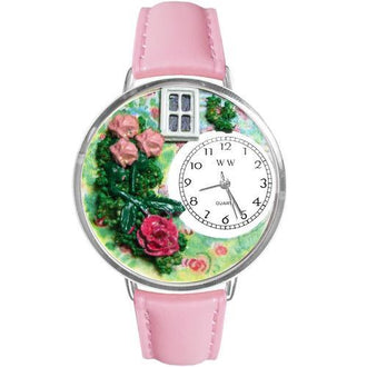 Roses Watch in Silver (Large)