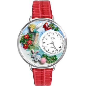 Garden Fairy Watch in Silver (Large)