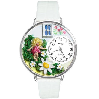 Daisy Fairy Watch in Silver (Large)