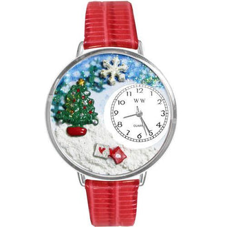 Christmas Tree Watch in Silver (Large)