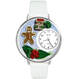 Christmas Gingerbread Watch in Silver (Large)