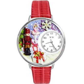 Christmas Nutcracker Watch in Silver (Large)