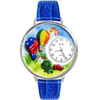 Hot Air Balloons Watch in Silver (Large)